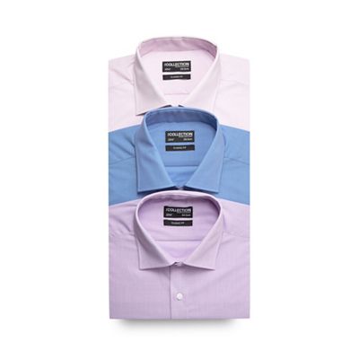 The Collection Big and tall pack of three assorted puppytooth formal shirts